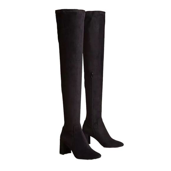 Jeffrey Campbell Parisah BLACK Over The Knee Sock Boots Suede 8.5 US NEW - Picture 5 of 14